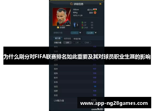 为什么刷分对FIFA联赛排名如此重要及其对球员职业生涯的影响